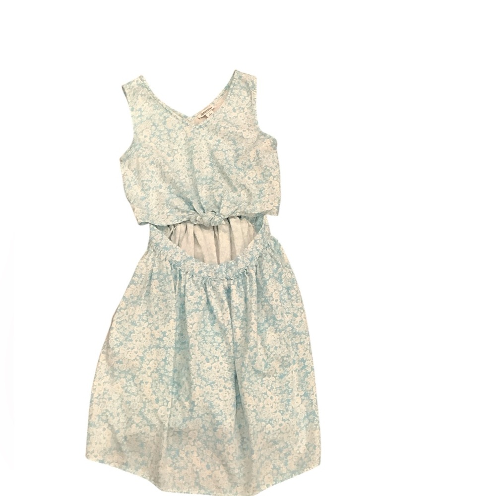 Nordstrom Light Blue and White Floral Mini Dress
